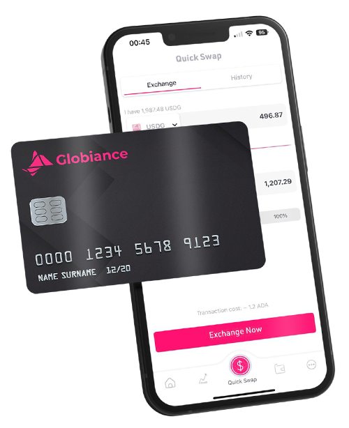 Globiance card and Mobile App